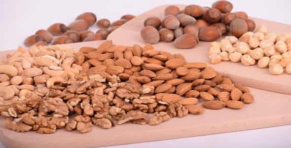 Walnuts and almonds